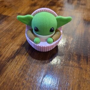 Green and Pink Baby Alien Figure
